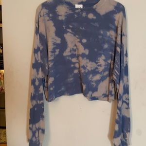 Bleached Crop Top Large Anvil